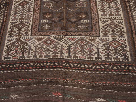 Kilim Brown Runner Hand Knotted 46 X 810  Area Rug 100-109414 Image 7