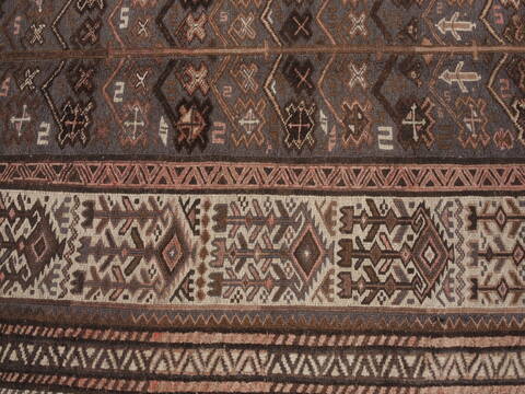Kilim Brown Runner Hand Knotted 46 X 810  Area Rug 100-109414 Image 9