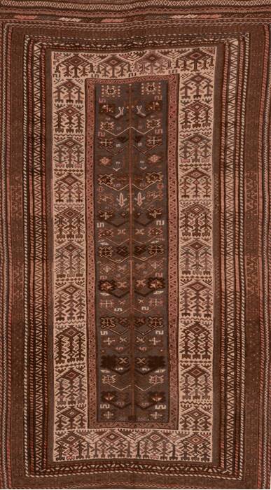 Kilim Brown Runner Hand Knotted 46 X 810  Area Rug 100-109414 Image 0