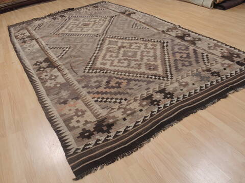 Kilim Brown Flat Woven 75 X 119  Area Rug 100-109419 Image 14