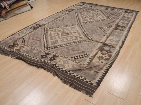 Kilim Brown Flat Woven 75 X 119  Area Rug 100-109419 Image 2