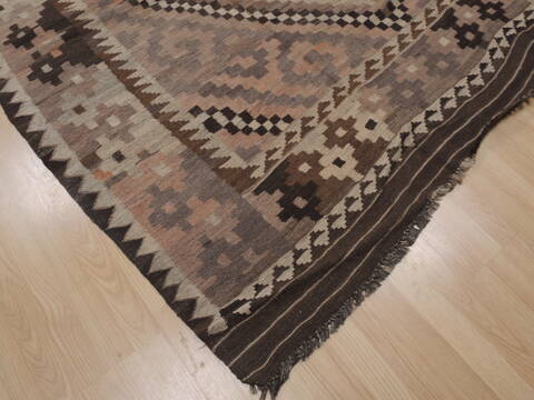 Kilim Brown Flat Woven 75 X 119  Area Rug 100-109419 Image 4