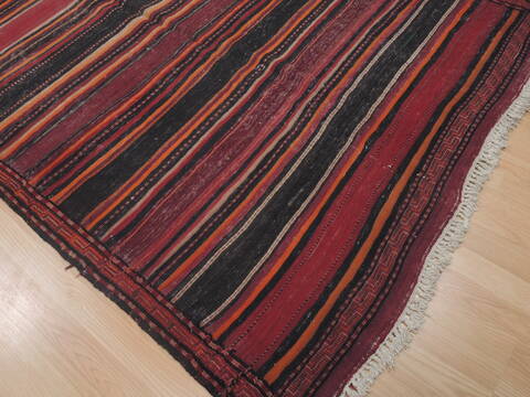 Kilim Red Runner Flat Woven 52 X 101  Area Rug 100-109422 Image 10
