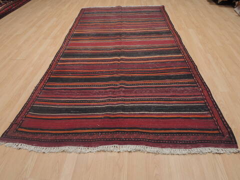 Kilim Red Runner Flat Woven 52 X 101  Area Rug 100-109422 Image 1