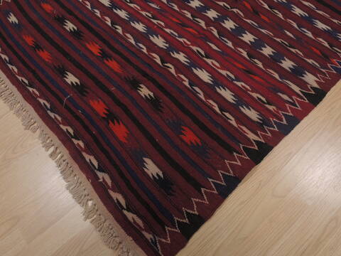 Kilim Red Runner Flat Woven 45 X 96  Area Rug 100-109424 Image 10