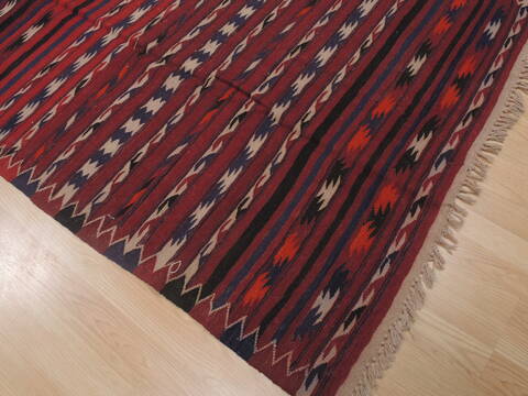 Kilim Red Runner Flat Woven 45 X 96  Area Rug 100-109424 Image 12