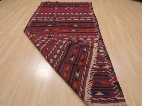 Kilim Red Runner Flat Woven 45 X 96  Area Rug 100-109424 Image 7