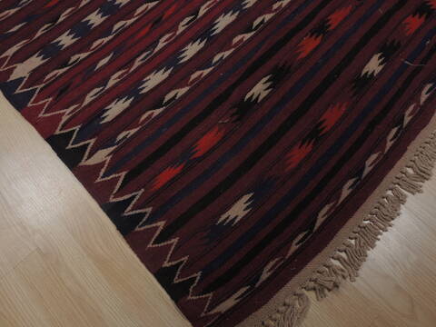 Kilim Red Runner Flat Woven 45 X 96  Area Rug 100-109424 Image 8