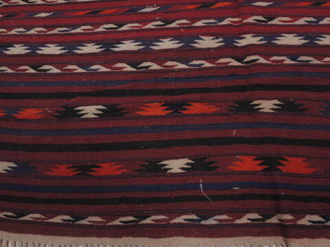 Kilim Red Runner Flat Woven 45 X 96  Area Rug 100-109424 Image 9
