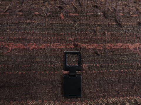 Kilim Brown Flat Woven 410 X 86  Area Rug 100-109425 Image 12
