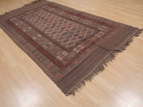 Kilim Brown Flat Woven 410 X 86  Area Rug 100-109425 Image 7