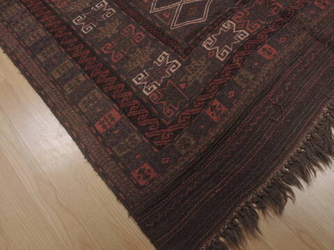 Kilim Brown Flat Woven 410 X 86  Area Rug 100-109425 Image 8