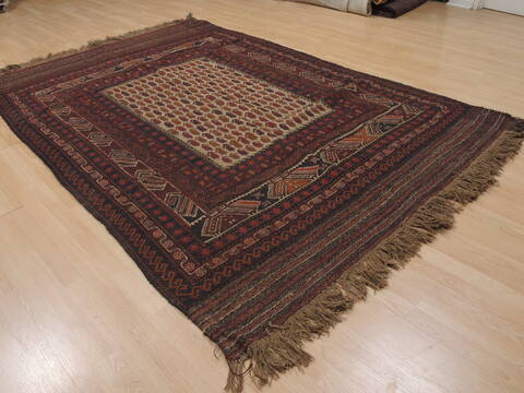 Baluch Beige Hand Knotted 60 X 90  Area Rug 100-109432 Image 14