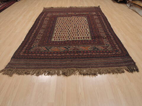 Baluch Beige Hand Knotted 60 X 90  Area Rug 100-109432 Image 1