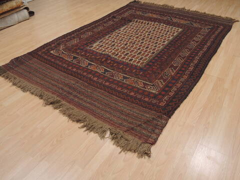 Baluch Beige Hand Knotted 60 X 90  Area Rug 100-109432 Image 2
