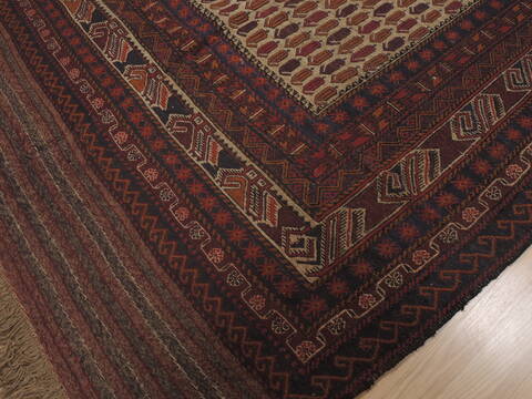Baluch Beige Hand Knotted 60 X 90  Area Rug 100-109432 Image 7