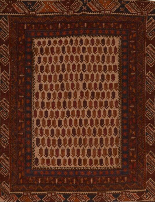 Baluch Beige Hand Knotted 60 X 90  Area Rug 100-109432 Image 0