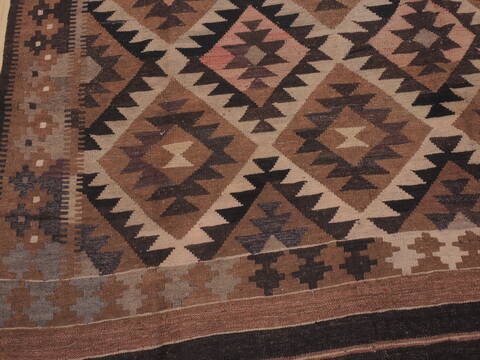 Kilim Brown Flat Woven 67 X 94  Area Rug 100-109436 Image 10