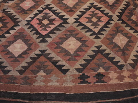 Kilim Brown Flat Woven 67 X 94  Area Rug 100-109436 Image 6