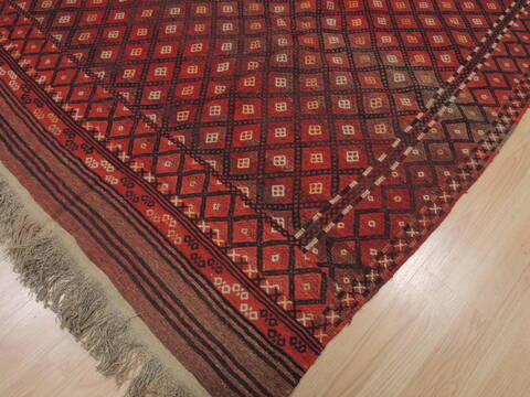 Kilim Red Flat Woven 74 X 90  Area Rug 100-109438 Image 8