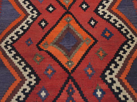 Kilim Red Runner Flat Woven 45 X 92  Area Rug 100-109439 Image 10