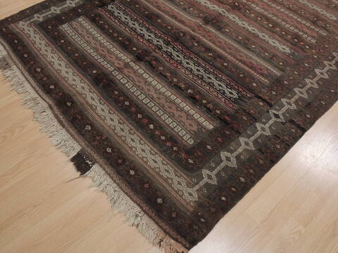 Kilim Brown Flat Woven 56 X 911  Area Rug 100-109442 Image 11