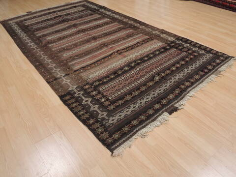 Kilim Brown Flat Woven 56 X 911  Area Rug 100-109442 Image 13