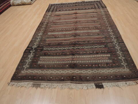 Kilim Brown Flat Woven 56 X 911  Area Rug 100-109442 Image 1