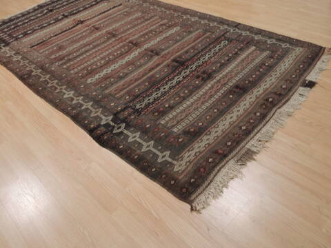 Kilim Brown Flat Woven 56 X 911  Area Rug 100-109442 Image 4