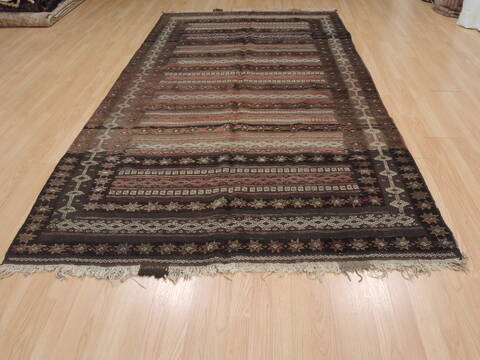 Kilim Brown Flat Woven 56 X 911  Area Rug 100-109442 Image 5