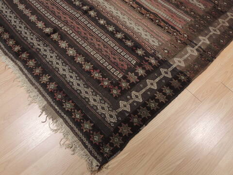 Kilim Brown Flat Woven 56 X 911  Area Rug 100-109442 Image 8