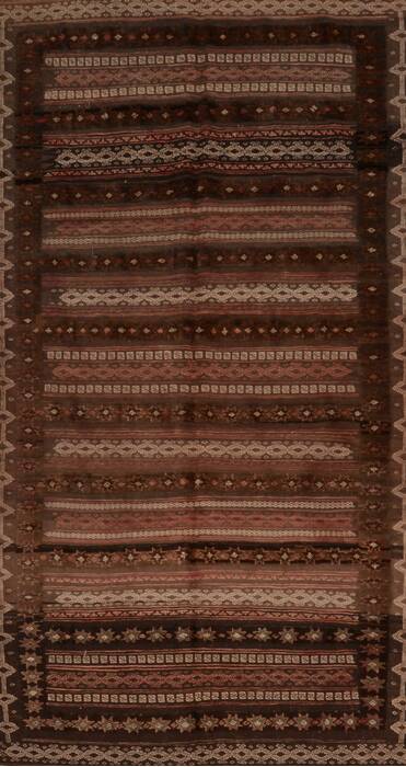 Kilim Brown Flat Woven 56 X 911  Area Rug 100-109442 Image 0