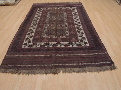 Kilim Brown Flat Woven 53 X 85  Area Rug 100-109446 Image 1