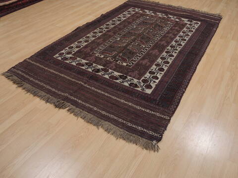 Kilim Brown Flat Woven 53 X 85  Area Rug 100-109446 Image 2
