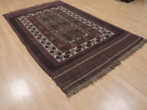 Kilim Brown Flat Woven 53 X 85  Area Rug 100-109446 Image 3