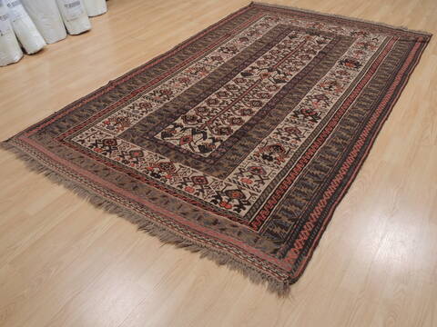 Kilim Brown Flat Woven 55 X 90  Area Rug 100-109450 Image 2