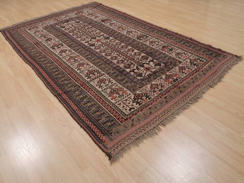 Kilim Brown Flat Woven 55 X 90  Area Rug 100-109450 Image 3