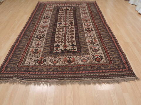 Kilim Brown Flat Woven 55 X 90  Area Rug 100-109450 Image 4