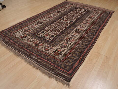 Kilim Brown Flat Woven 55 X 90  Area Rug 100-109450 Image 7
