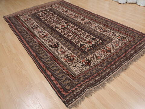 Kilim Brown Flat Woven 55 X 90  Area Rug 100-109450 Image 8