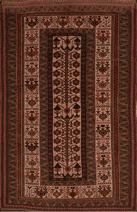 Kilim Brown Flat Woven 55 X 90  Area Rug 100-109450 Image 0
