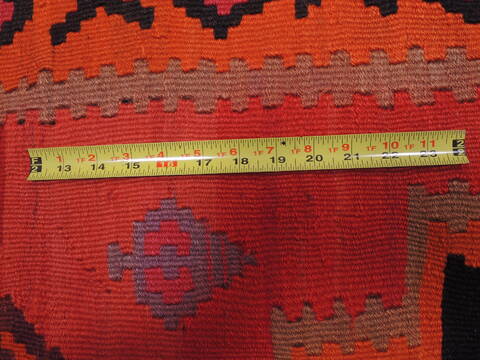 Kilim Red Runner Flat Woven 410 X 114  Area Rug 100-109455 Image 17