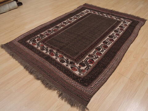 Kilim Brown Hand Knotted 48 X 69  Area Rug 100-109458 Image 4