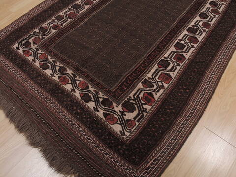 Kilim Brown Hand Knotted 48 X 69  Area Rug 100-109458 Image 8