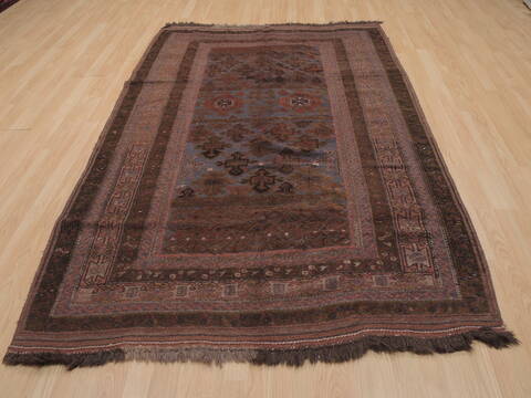 Kilim Brown Hand Knotted 411 X 711  Area Rug 100-109459 Image 1