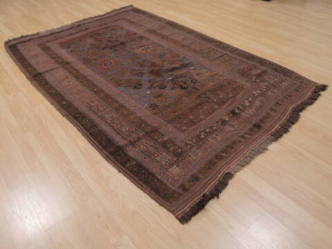 Kilim Brown Hand Knotted 411 X 711  Area Rug 100-109459 Image 3