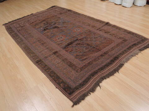 Kilim Brown Hand Knotted 411 X 711  Area Rug 100-109459 Image 6