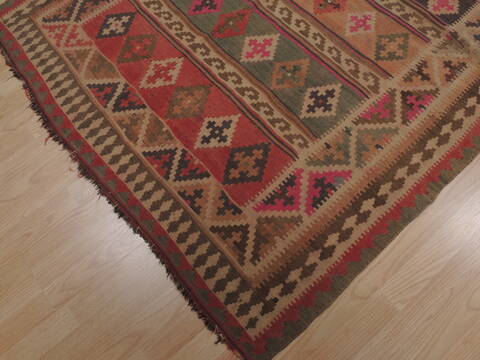 Kilim Brown Hand Knotted 48 X 94  Area Rug 100-109460 Image 10