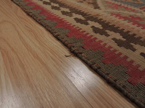 Kilim Brown Hand Knotted 48 X 94  Area Rug 100-109460 Image 12