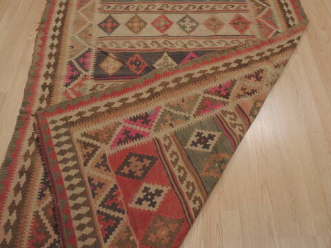 Kilim Brown Hand Knotted 48 X 94  Area Rug 100-109460 Image 14